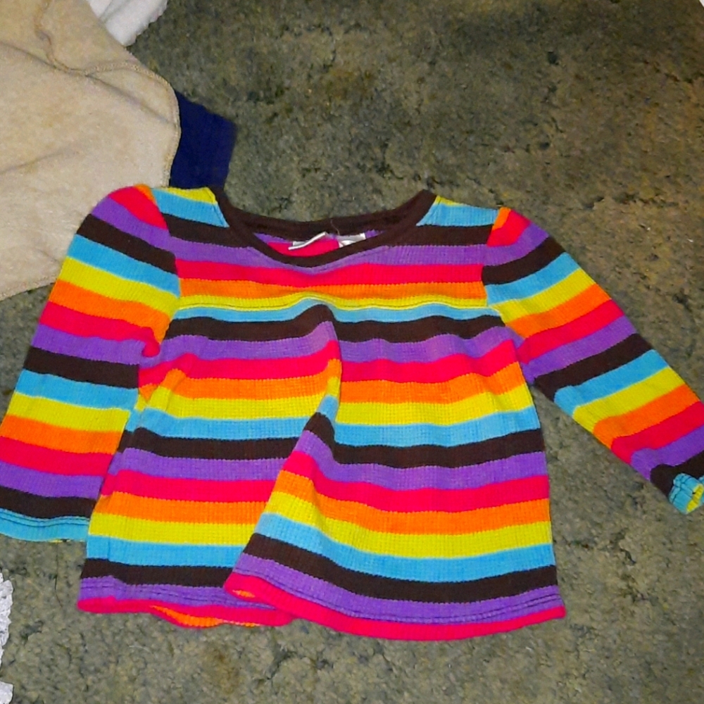 Toddler girls rainbow long sleeve top